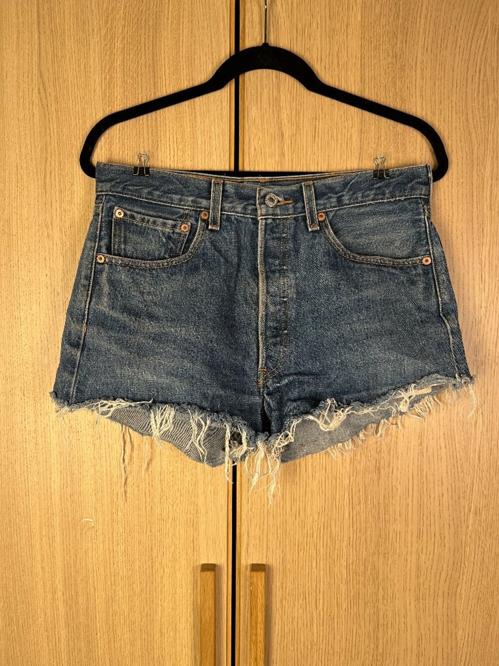Vintage Levi's 501XX Cutoff Denim Shorts Distressed